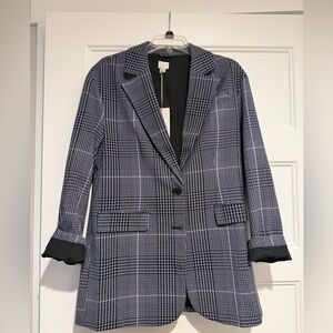 a new day Black and White Plaid Blazer